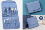 16-Piece Professional Manicure & Pedicure Nail Care Kit – Portable Grooming Set