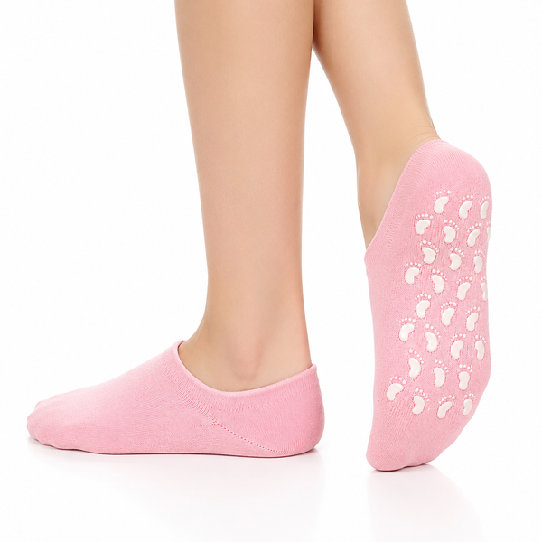 Non-Slip Grip Socks for Women & Girls – Soft Pink Anti-Slip Socks